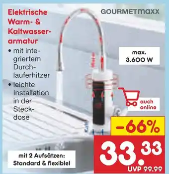 Netto Marken-Discount Gourmetmaxx elektrische warm- & kaltwasserarmatur Angebot