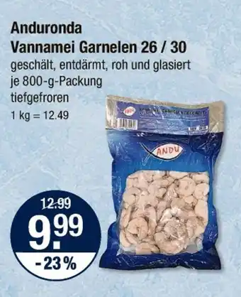 V Markt Anduronda vannamei garnelen 26 / 30 Angebot