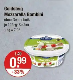 V Markt Goldsteig mozzarella bambini Angebot