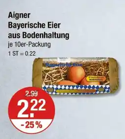 V Markt Aigner bayerische eier aus bodenhaltung Angebot