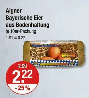 V Markt Aigner bayerische eier aus bodenhaltung Angebot