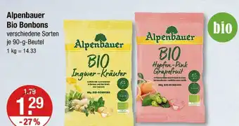 V Markt Alpenbauer bio bonbons Angebot