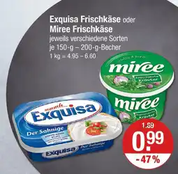 V Markt Exquisa oder miree frischkäse Angebot