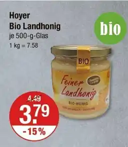 V Markt Hoyer bio landhonig Angebot