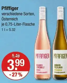 V Markt Pfiffiger blauer zweigelt rosé, grüner veltliner premium Angebot