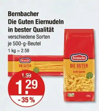 V Markt Bernbacher die guten eiernudeln in bester qualität Angebot