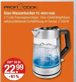 V Markt Profi cook glas-wasserkocher Angebot