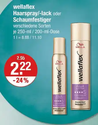 V Markt Wellaflex haarspray/-lack oder schaumfestiger Angebot