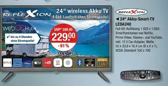 V Markt Reflexion 24 akku-smart-tv leda240 Angebot