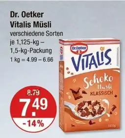 V Markt Dr. oetker vitalis müsli Angebot