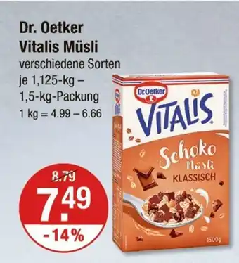 V Markt Dr. oetker vitalis müsli Angebot