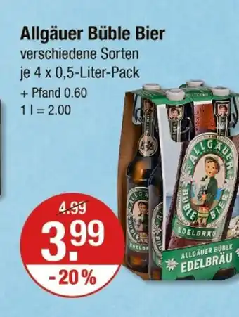 V Markt Allgäuer büble bier edelbräu Angebot