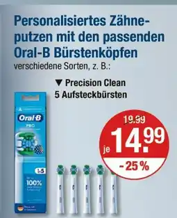 V Markt Oral-b personalisertes zähneputzen mit den passenden bürstenköpfen Angebot