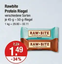 V Markt Raw bite protein riegel Angebot