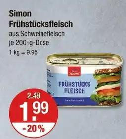 V Markt Simon frühstücksfleisch Angebot