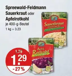 V Markt Spreewald-feldmann sauerkraut oder apfelrotkohl Angebot