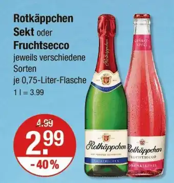 V Markt Rotkäppchen sekt oder fruchtsecco Angebot