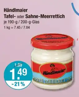 V Markt Händlmaier tafel- oder sahne-meerrettich Angebot