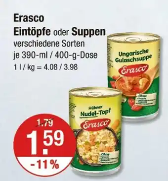 V Markt Erasco eintöpfe oder suppen Angebot