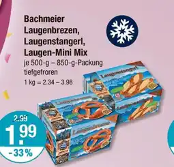 V Markt Bachmeier laugenbrezen, laugenstangerl oder laugen-mini mix Angebot