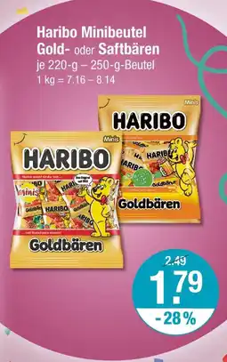 V Markt Haribo minibeutel gold- oder saftbären Angebot