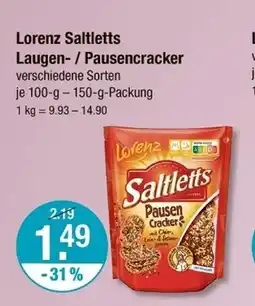 V Markt Lorenz saltletts laugen- / pausencracker Angebot