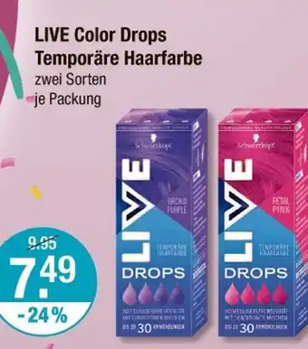 V Markt Schwarzkopf live color drops temporäre haarfarbe Angebot