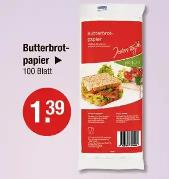 V Markt Jeden tag butterbrotpapier Angebot