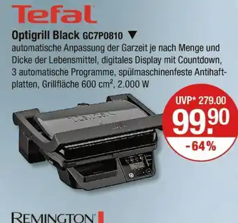 V Markt Tefal optigrill black gc7p0810 Angebot