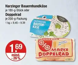 V Markt Harzinger bauernhandkäse oder doppelrad Angebot