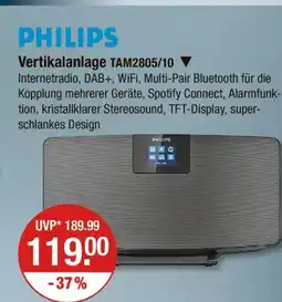 V Markt Philips vertikalanlage tam2805/10 Angebot