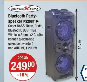 V Markt Reflexion bluetooth party-speaker Angebot