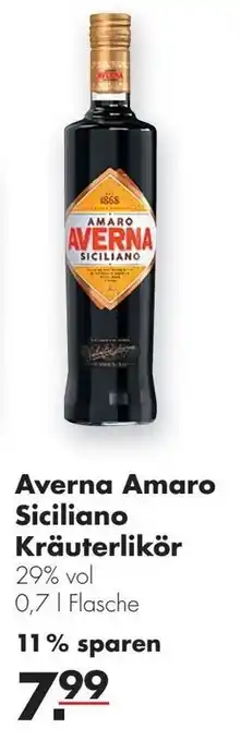 Handelshof Averna Amaro Siciliano Kräuterlikör 0,7L Angebot