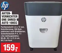 Handelshof Hp aktenvernichter one shred auto 100cc Angebot