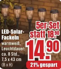 B1 Discount Baumarkt LED-Solar Fackeln Angebot