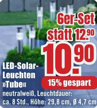 B1 Discount Baumarkt LED-Solar Leuchten Tube Angebot