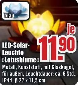 B1 Discount Baumarkt LED-Solar Leuchte Lotusblume Angebot