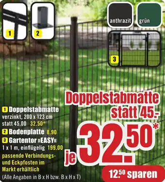 B1 Discount Baumarkt Doppelstabmatte Angebot