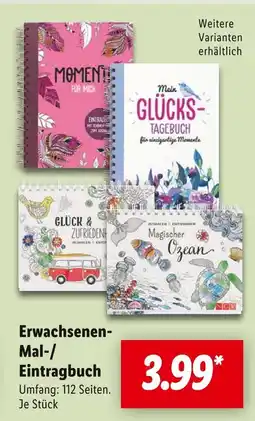 Lidl Erwachsenen-mal-/eintragbuch Angebot