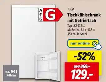 Lidl Pkm tischkühlschrank mit gefrierfach Angebot