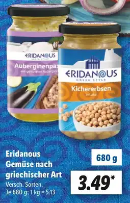 Lidl Eridanous gemüse nach griechischer art Angebot