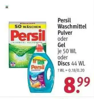 Rossmann Persil Waschmittel Pulver Oder Gel Oder Discs Angebot