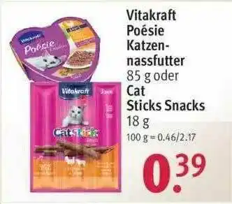 Rossmann Vitakraft Poésie Katzennassfutter Oder Cat Sticks Snacks Angebot