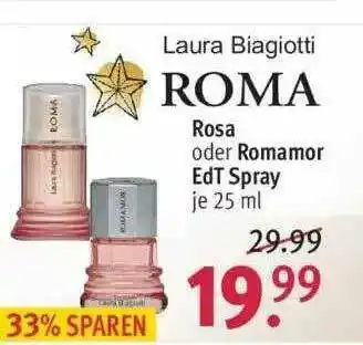 Rossmann Laura Biagiotti Roma Rosa Oder Romamor Edt Spray Angebot