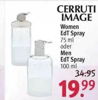 Rossmann Cerruti Image Women Oder Men Edt Spray Angebot