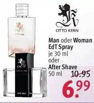 Rossmann Otto Kern Man Oder Woman Edt Spray Oder After Shave Angebot