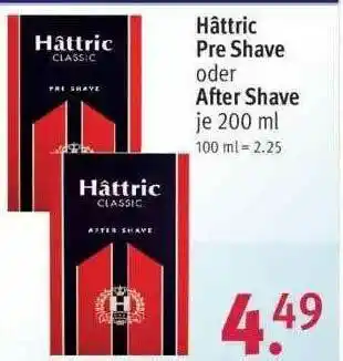 Rossmann Hâttric Pre Shave Oder After Shave Angebot