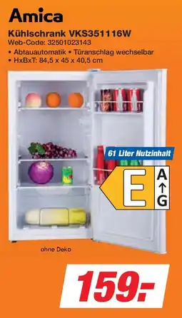 Expert Amica Kühlschrank VKS351116W Angebot