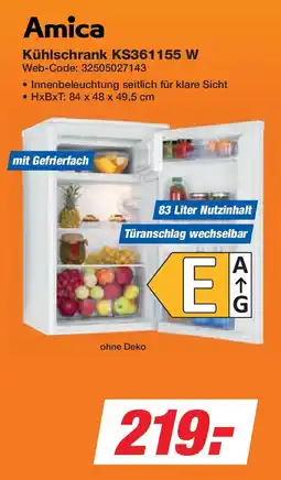 Expert Amica Kühlschrank KS361155 W Angebot