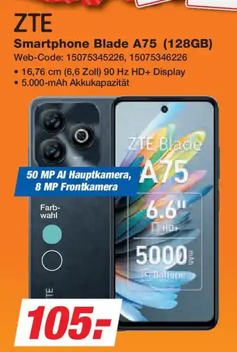 Expert ZTE Smartphone Blade A75 (128GB) Angebot